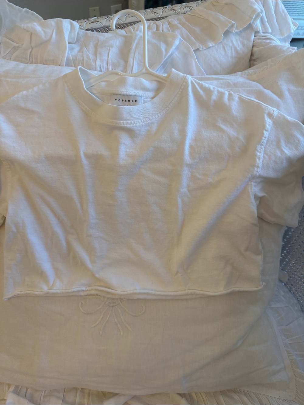 White Cropped Top